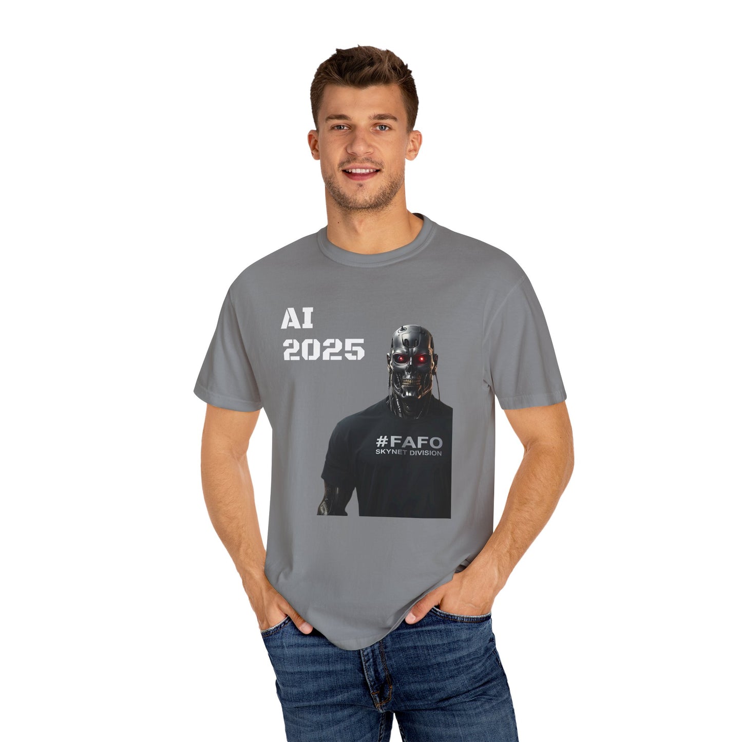 Funny AI 2025 FAFO Skynet Division T-shirt