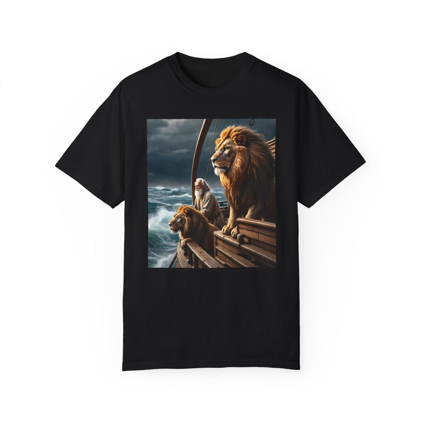 Noah's Ark Black Unisex T-shirt, Animal Lover Tee, Religious Graphic Shirt, Gift for Him or Her, Biblical Clothing