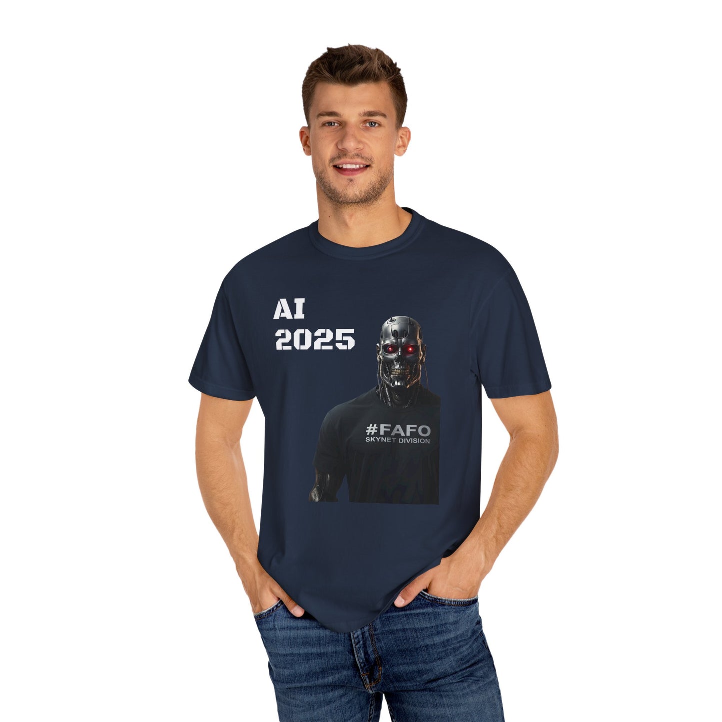 Funny AI 2025 FAFO Skynet Division T-shirt