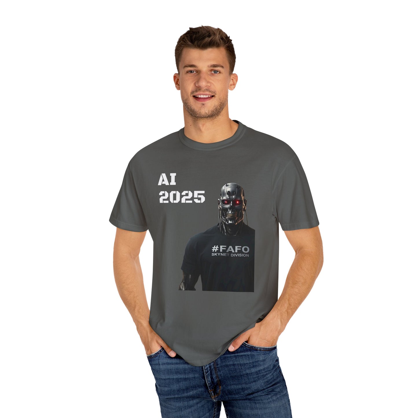 Funny AI 2025 FAFO Skynet Division T-shirt