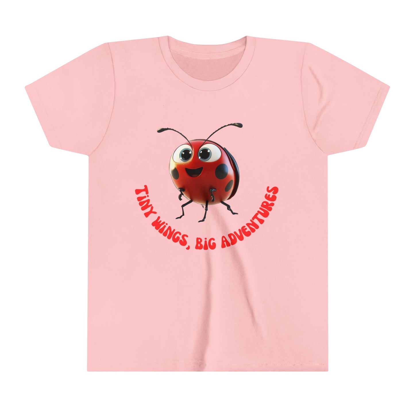 Kid's Tee Shirt Little Wings Big Adventures - Youth Short Sleeve Tee