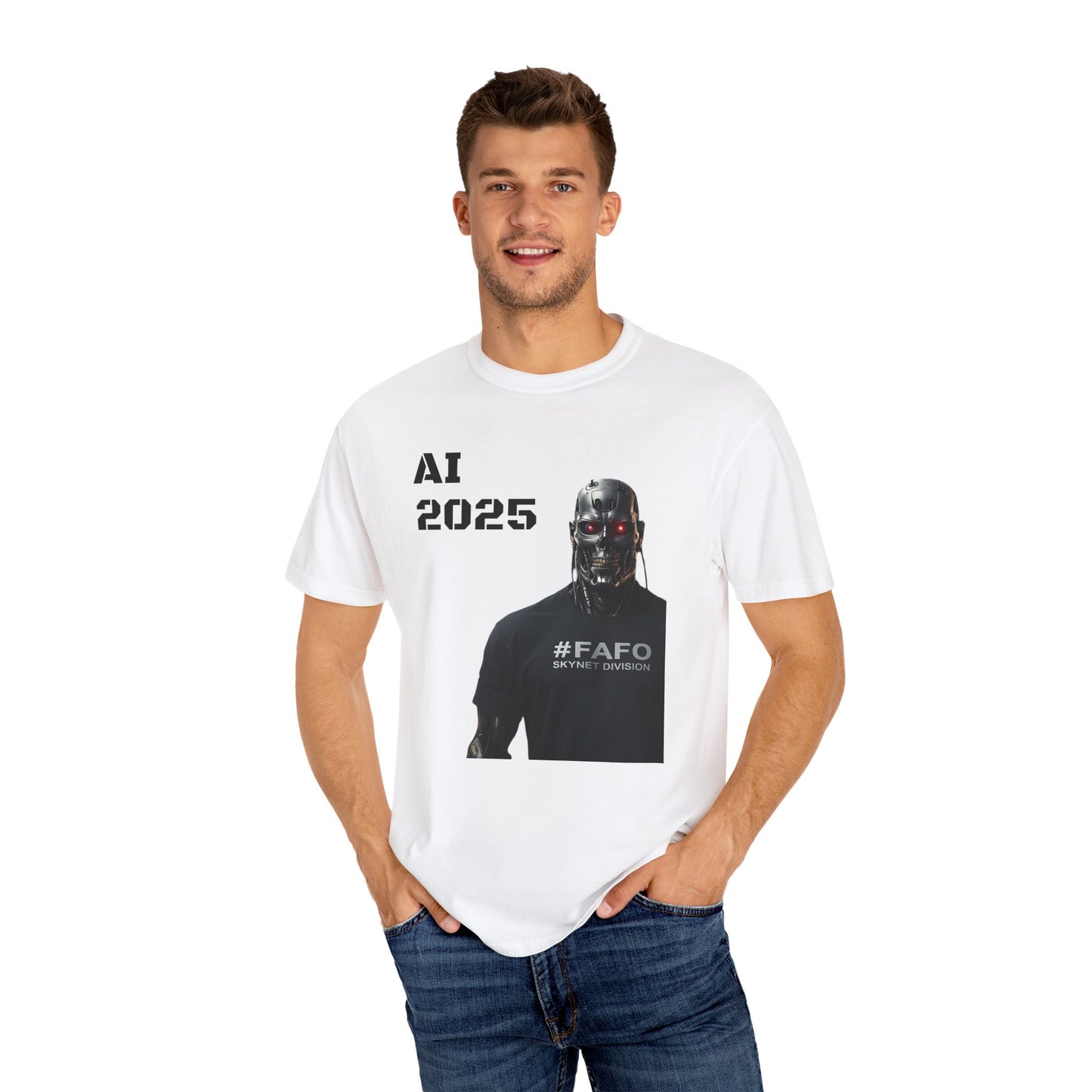 Funny AI 2025 FAFO Skynet Division T-shirt