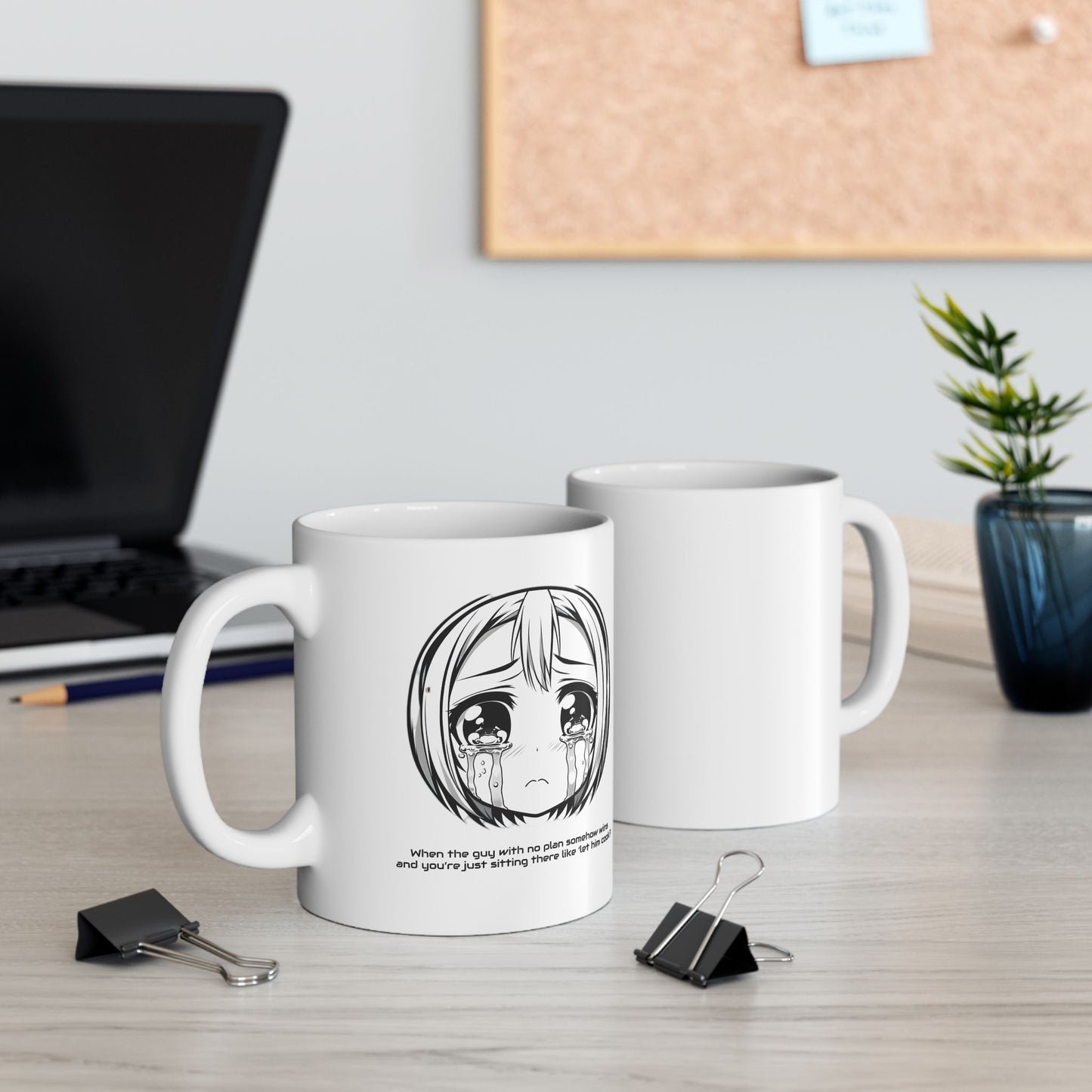 Mug - 'Let Him Cook' Guy With No Plan Meme Quote Ceramic Mug