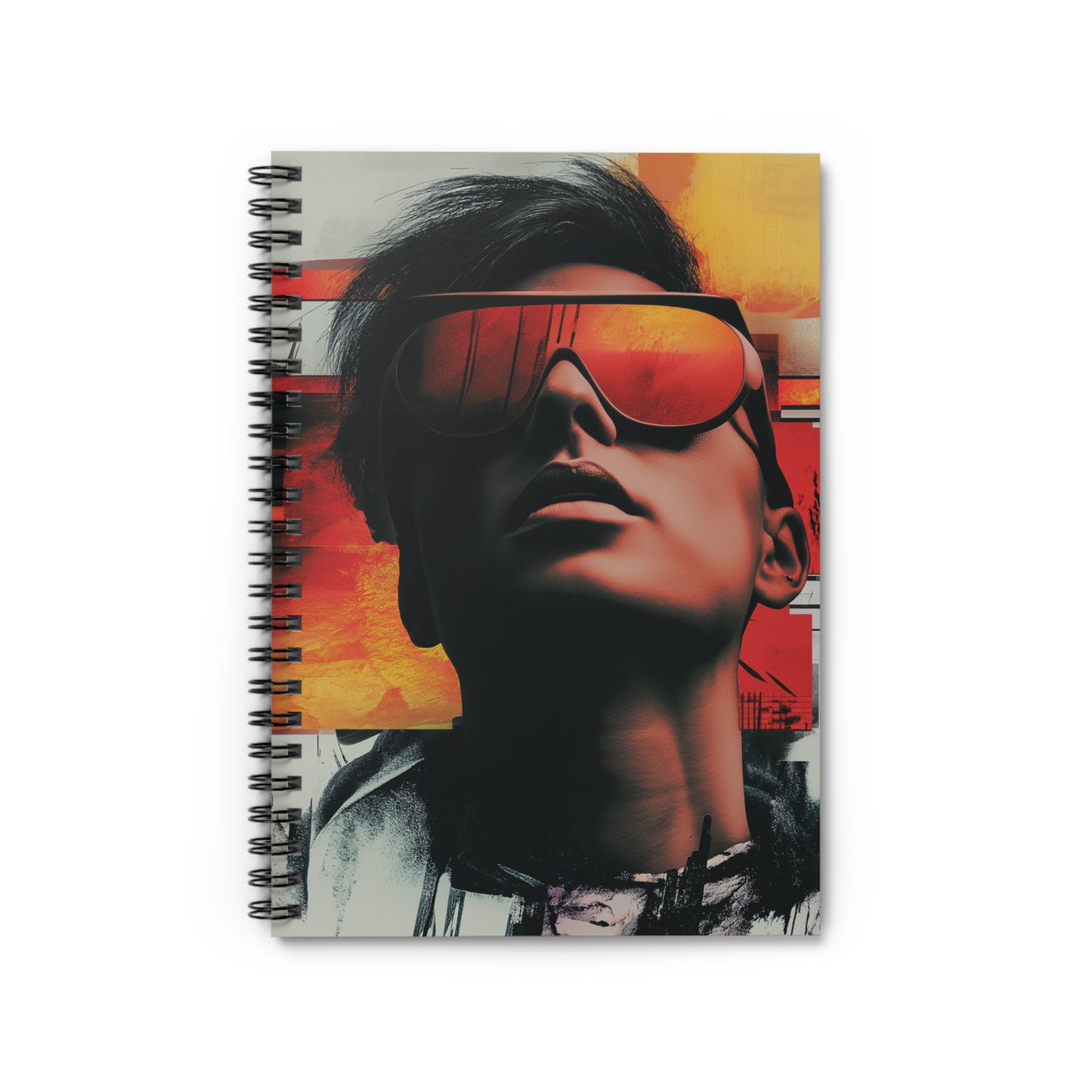 High Fashion Orange Shnglasses Spiral Notebook - Ruled Line