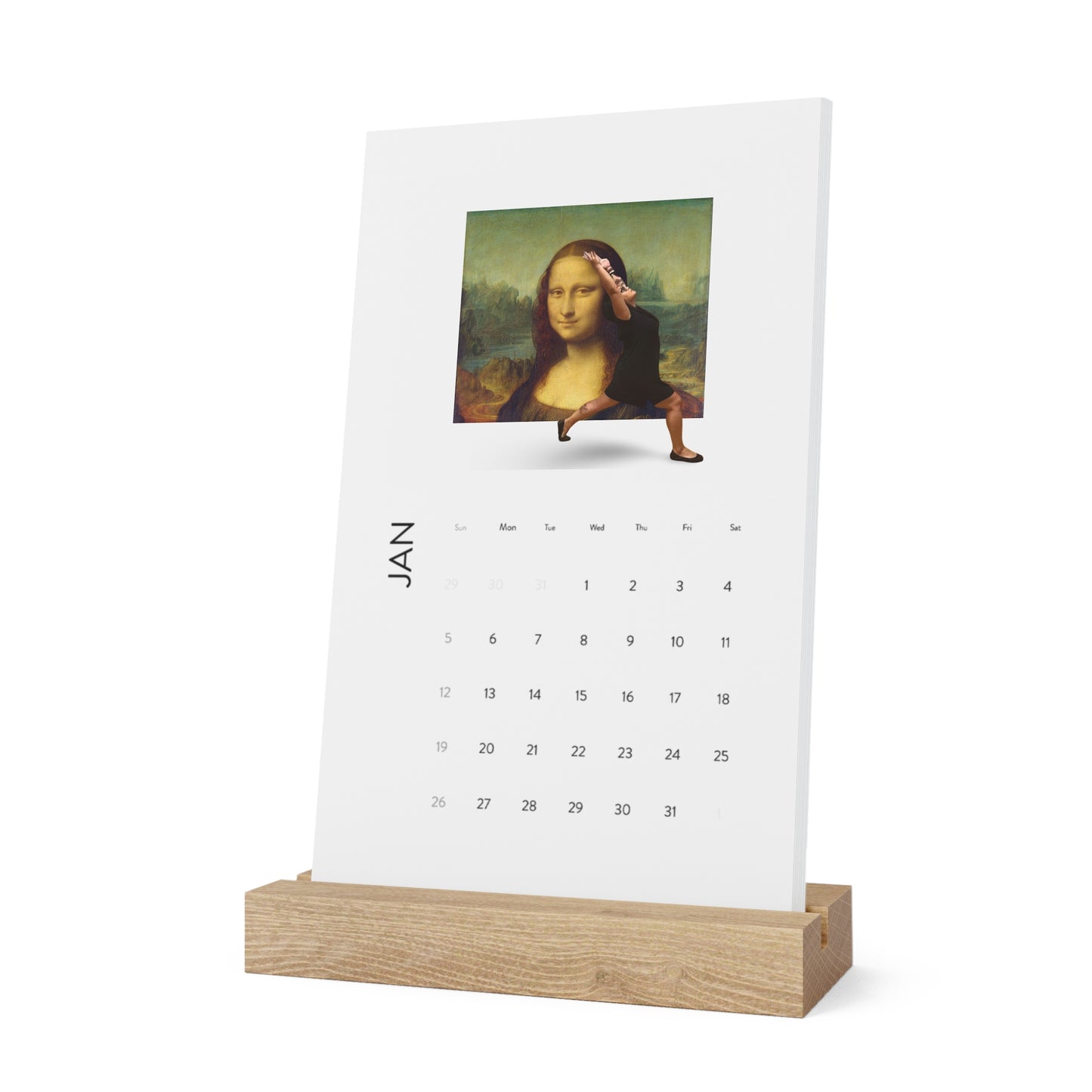 Yoga Calendar, Famous Paintings Desk Calendar, 2025 Vertical Daily Planner, Art Lover Gift, Home Office Decor, Wall Calendar for Relaxation