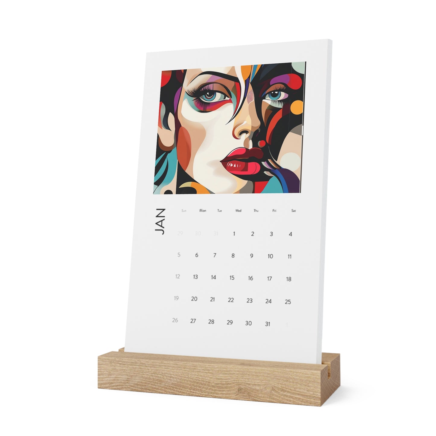 Vertical Desk Calendar (2025)