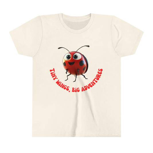 Kid's Tee Shirt Little Wings Big Adventures - Youth Short Sleeve Tee