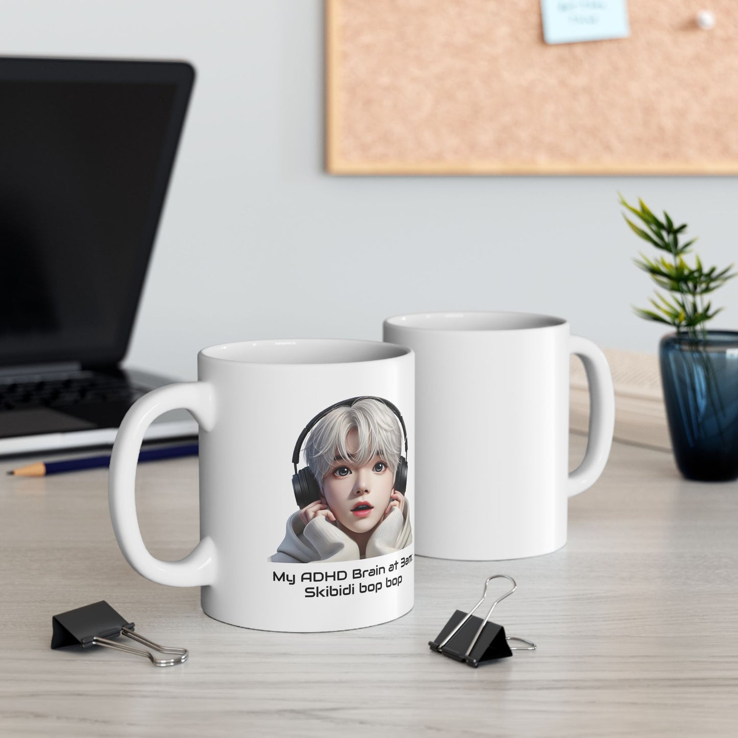 Ceramic Mug - My ADHD Brain at 3am with Anime Kid Design