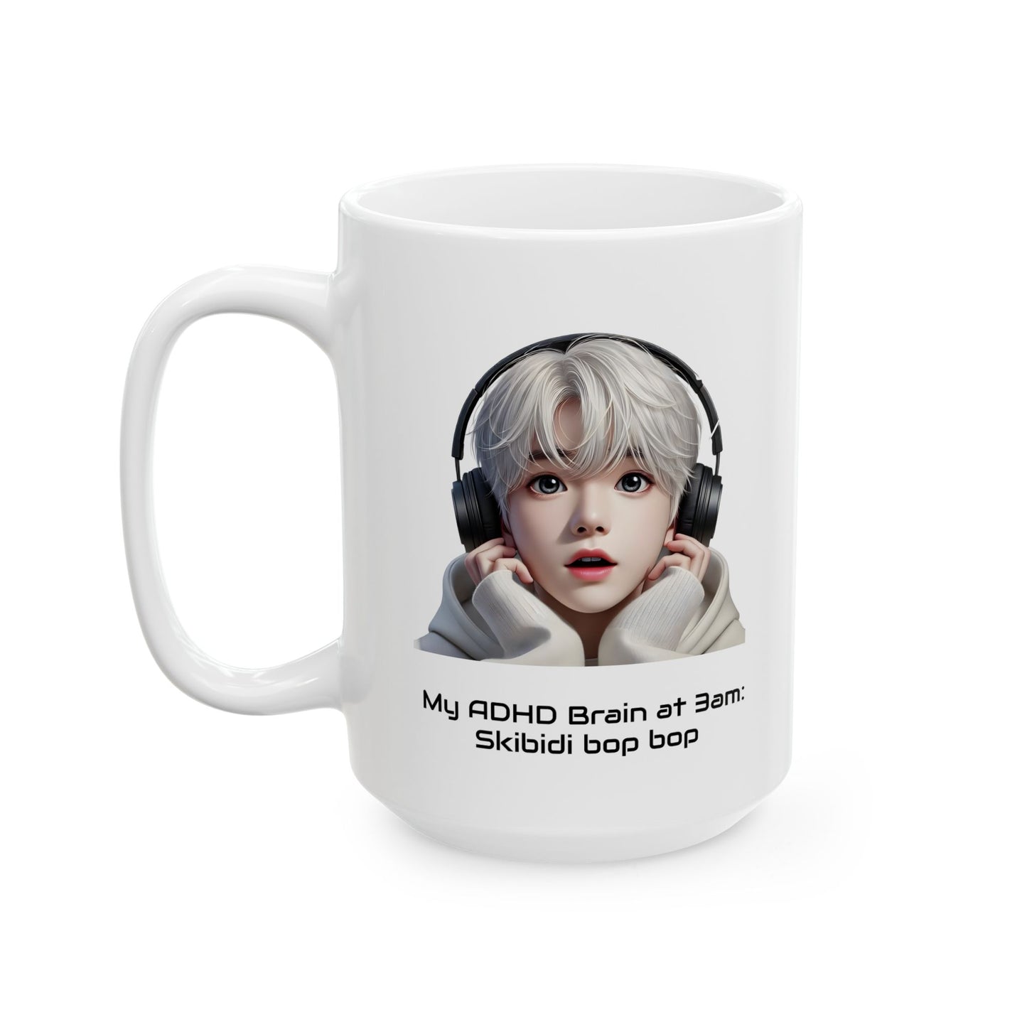 Ceramic Mug - My ADHD Brain at 3am with Anime Kid Design