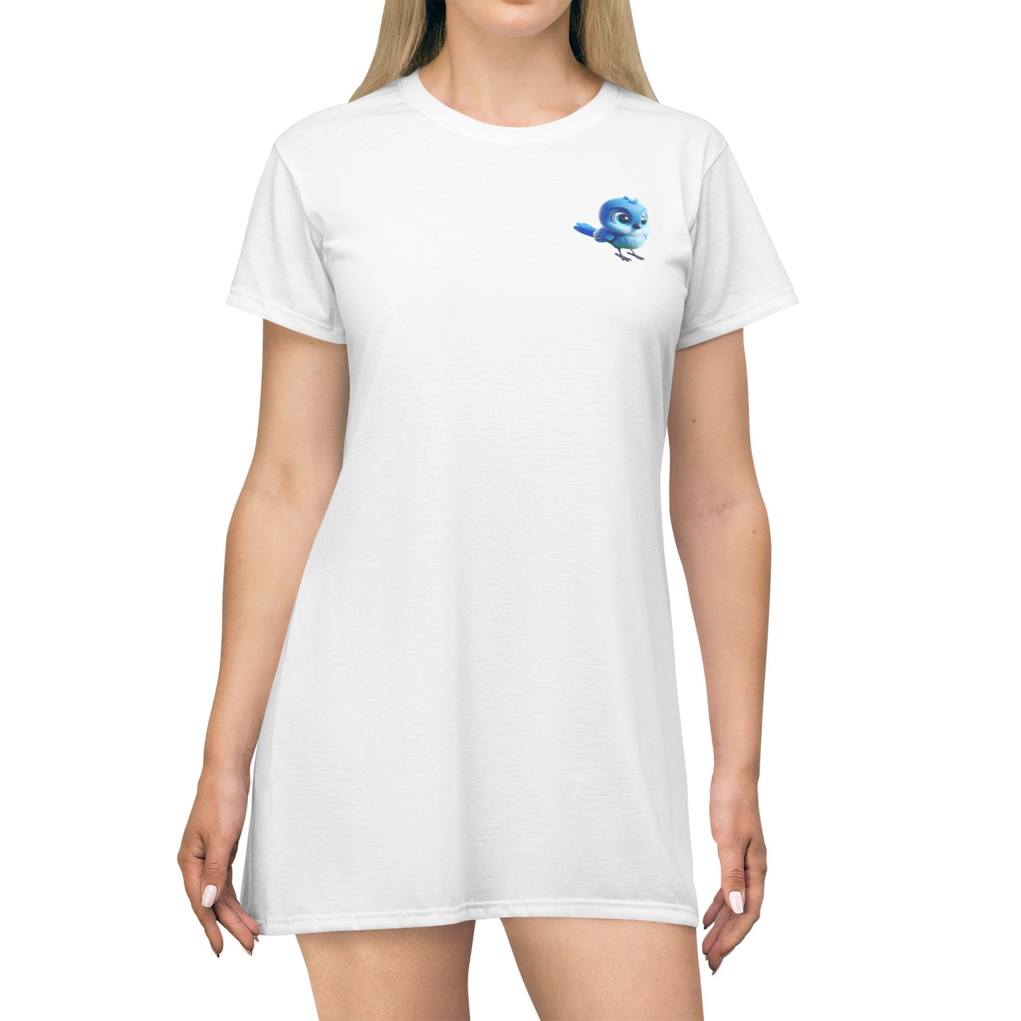 BlueBird of Happiness T-Shirt Dress (AOP)