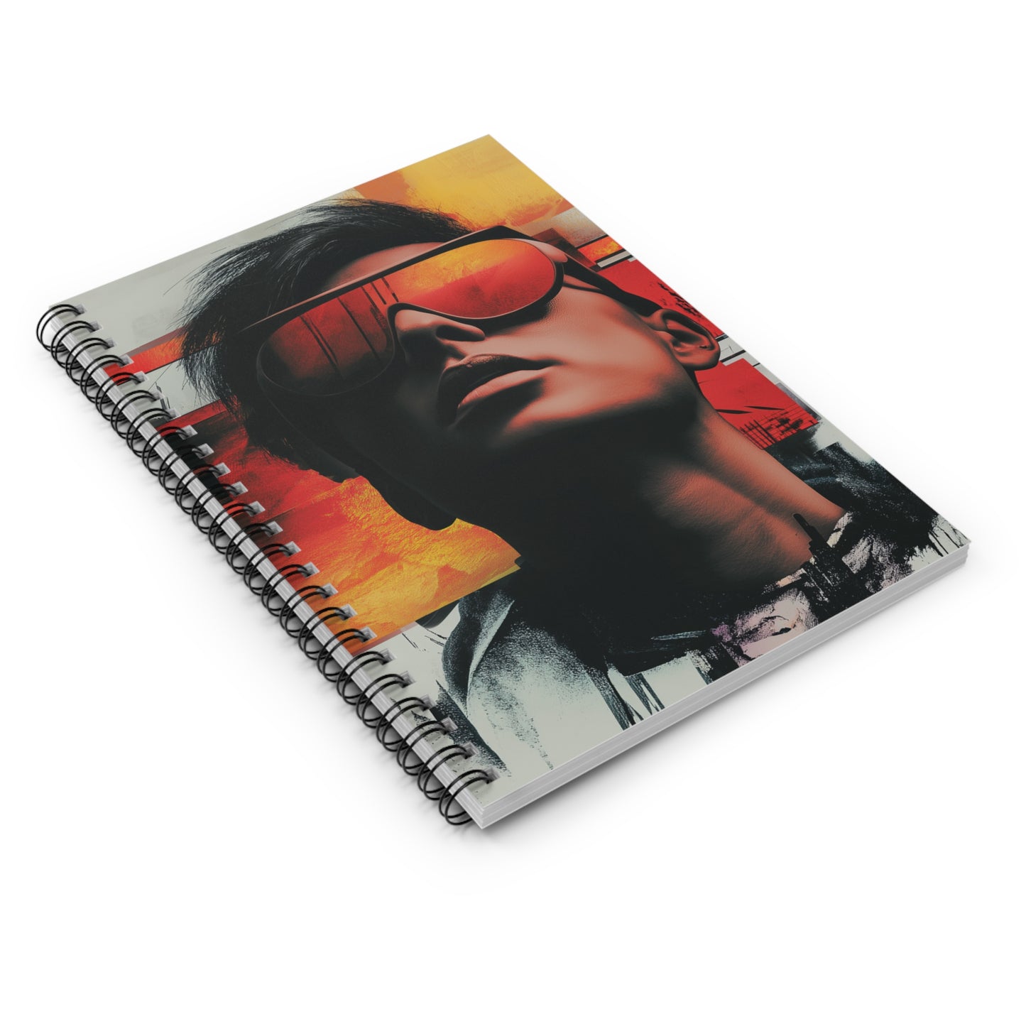 High Fashion Orange Shnglasses Spiral Notebook - Ruled Line