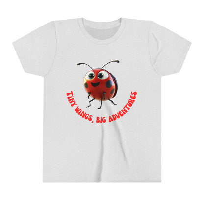 Kid's Tee Shirt Little Wings Big Adventures - Youth Short Sleeve Tee