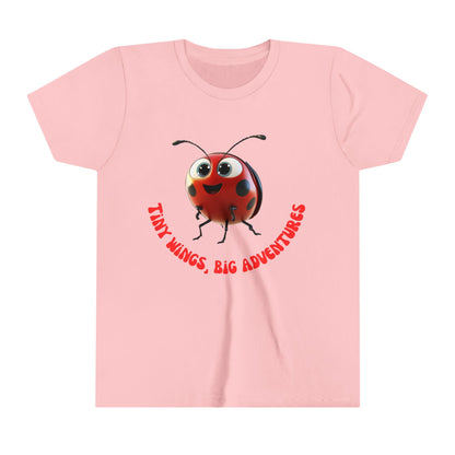 Kid's Tee Shirt Little Wings Big Adventures - Youth Short Sleeve Tee
