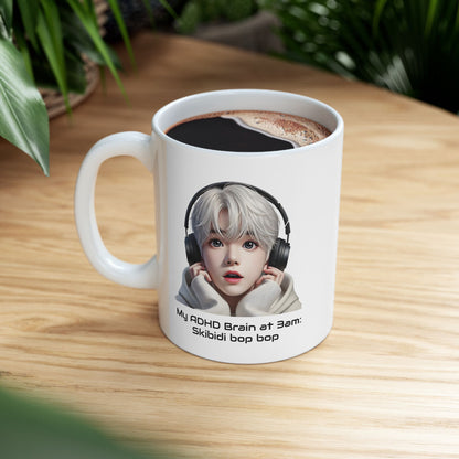 Ceramic Mug - My ADHD Brain at 3am with Anime Kid Design