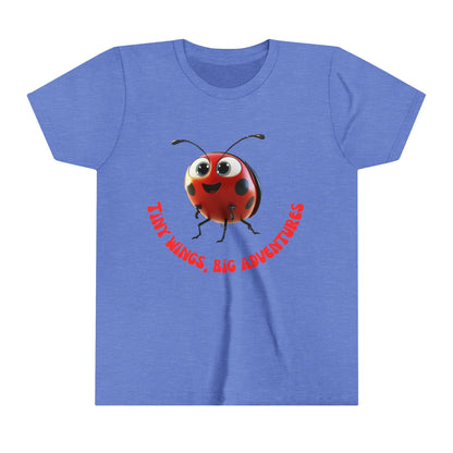 Kid's Tee Shirt Little Wings Big Adventures - Youth Short Sleeve Tee