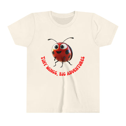 Kid's Tee Shirt Little Wings Big Adventures - Youth Short Sleeve Tee