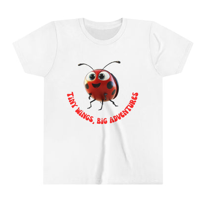 Kid's Tee Shirt Little Wings Big Adventures - Youth Short Sleeve Tee