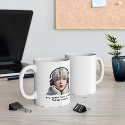 Ceramic Mug - My ADHD Brain at 3am with Anime Kid Design