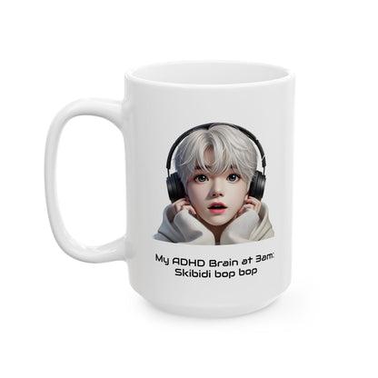 Ceramic Mug - My ADHD Brain at 3am with Anime Kid Design