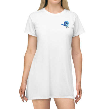 BlueBird of Happiness T-Shirt Dress (AOP)