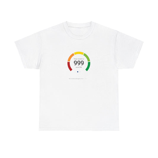 Credit Bureau Score Unisex Heavy Cotton Tee